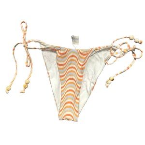 L*SPACE X HANNA MONTAZAMI Lennox side tie cheeky bikini bottom classic XS NWT